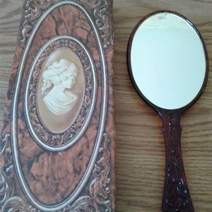 VHTF Vintage Avon 1970s CAMEO VANITY MIRROR